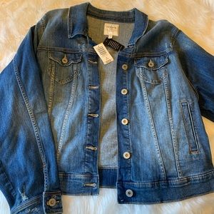 Distressed denim jacket